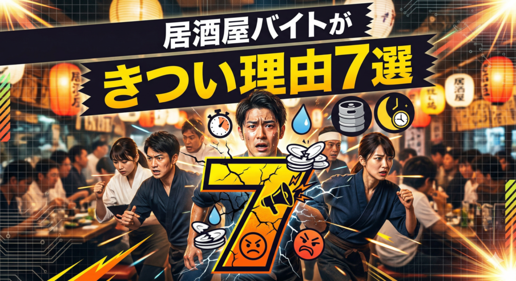 居酒屋バイトがきつい理由7選｜辞めるか続けるか迷ったときに読む記事