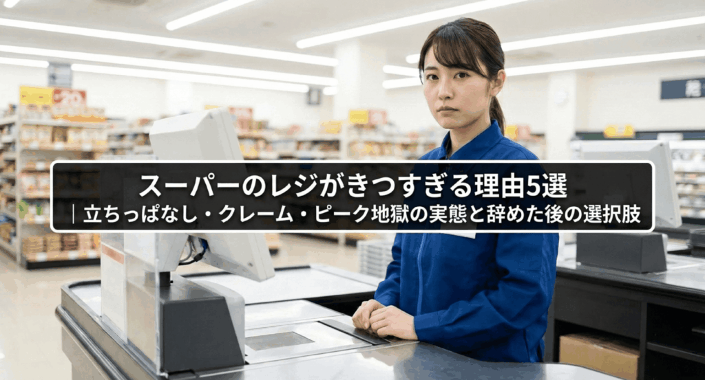 スーパーのレジがきつすぎる理由5選｜立ちっぱなし・クレーム・ピーク地獄の実態と辞めた後の選択肢