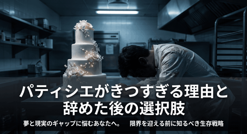 パティシエがきつすぎる理由6選｜夢と現実のギャップと辞めた後の選択肢