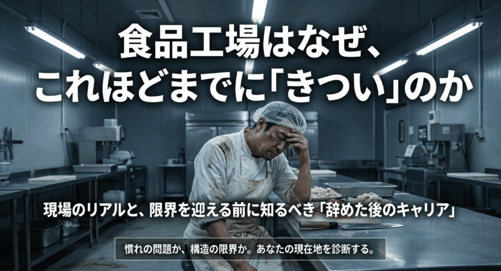 食品工場がきつすぎる理由6選｜現場のリアルと辞めた後に使えるスキル