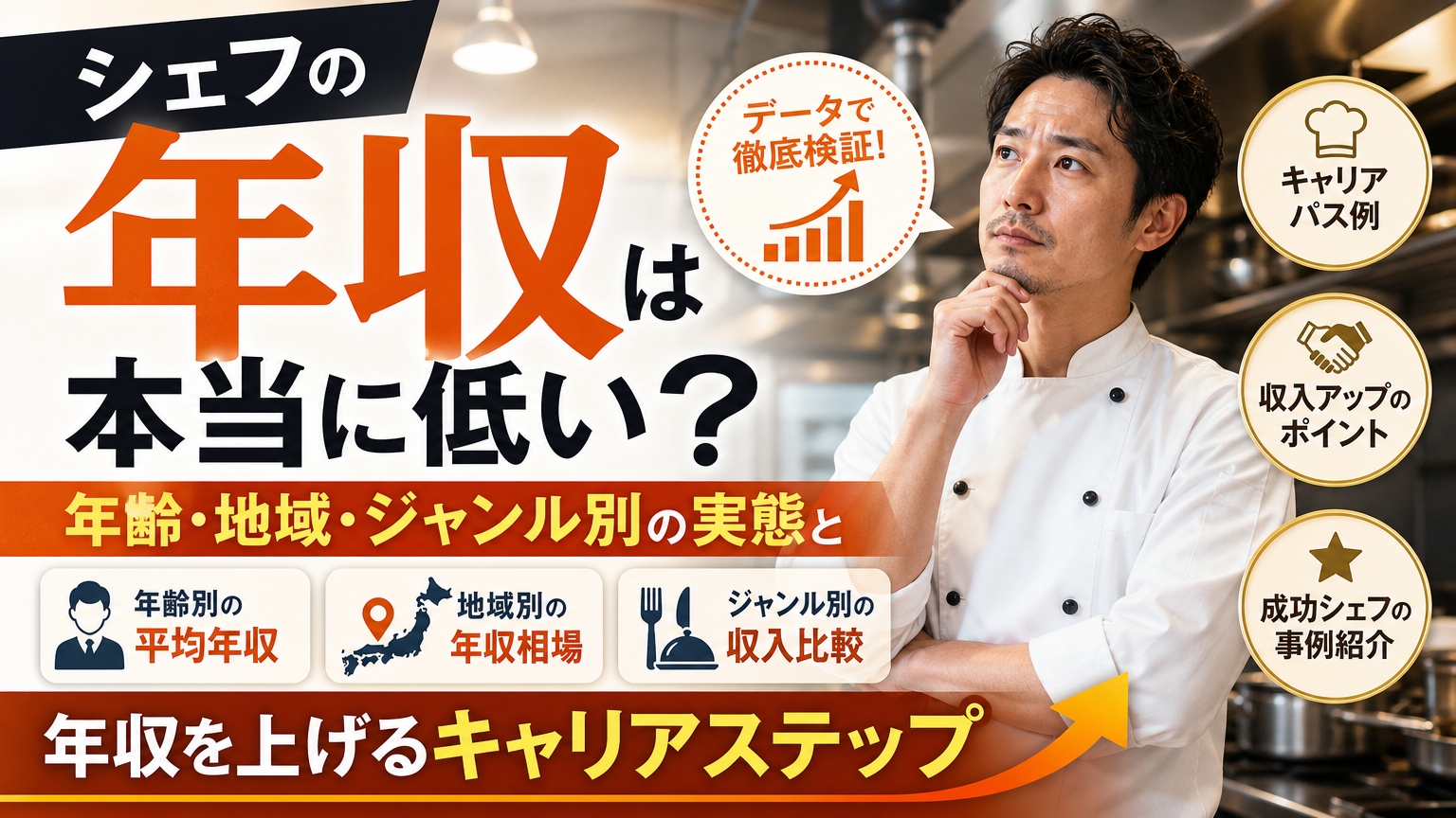 シェフの年収は本当に低い？年齢・地域・ジャンル別の実態と年収を上げるキャリアステップ
