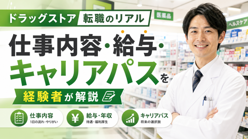 ドラッグストア転職のリアル｜仕事内容・給与・キャリアパスを経験者が解説