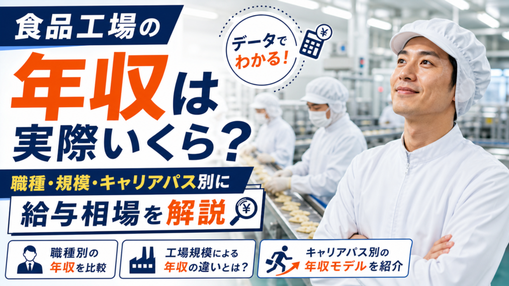 食品工場の年収は実際いくら？職種・規模・キャリアパス別に給与相場を解説