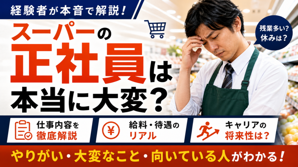 スーパーの正社員は本当に大変？仕事内容・給料・キャリアの現実を経験者が解説